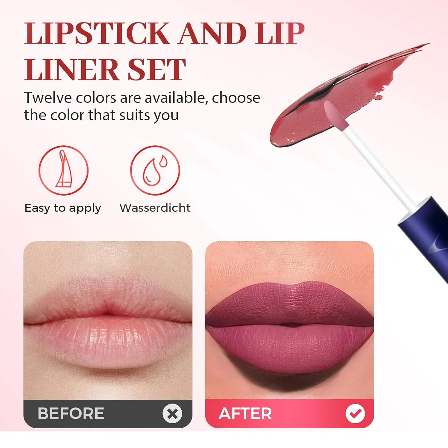 Lipstick Matte (B36# Orange Red) Lips Staining Lip Oil, 2025 Upgrade Korean Lip Oil Stain, central flair independence Long-Lasting Moisturizing Lip Oils, Waterproof No Fading Glossy Lip Stain Non-stick Lip Glaze 