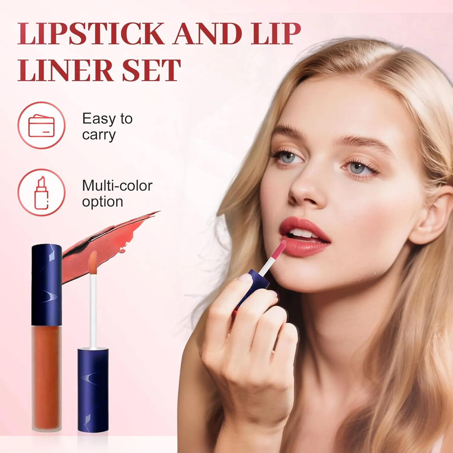 Lipstick Matte (B36# Orange Red) Lips Staining Lip Oil, 2025 Upgrade Korean Lip Oil Stain, central flair independence Long-Lasting Moisturizing Lip Oils, Waterproof No Fading Glossy Lip Stain Non-stick Lip Glaze 