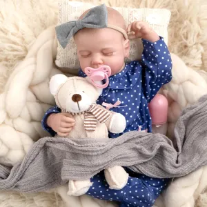 Looking Baby Doll with Soft Cloth Body, Gift insoluble protector for 3 Years Old Kids Toddlers Realistic Reborn Baby Dolls Girl - Lifelike Newborn Real Life 