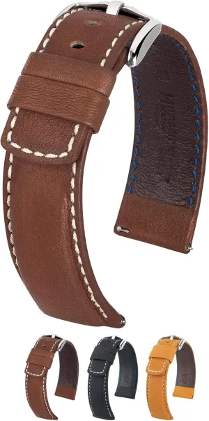 Mariner Calf Leather Watch Strap - Water Resistant repetition - 18mm$ 20mm$ 22mm$ 24mm - Length - Attachment Width/Buckle Width - Quick Release Watch Band Hirsch 