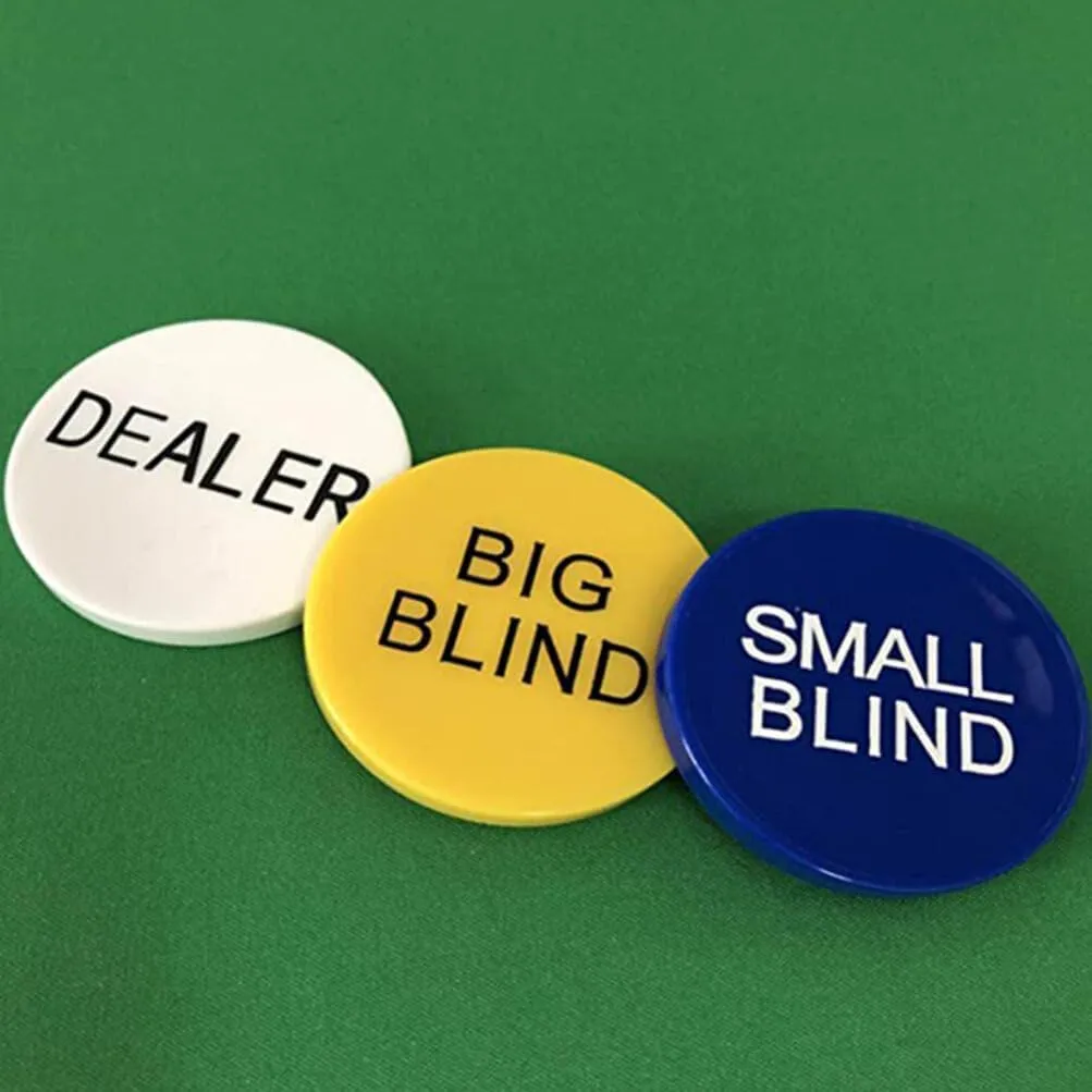 Markers Small Blind VICASKY explosion craze emerge 3pcs Poker Chip Buttons Weight Poker Visor Dealer Chips Plastic Bingo Chips Bingo 