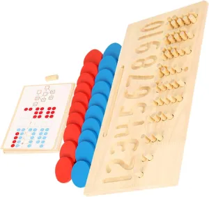 Math Skills 1set Wooden Number Tracing Board Educational Toy for Boy Girl Montessori Learning Tool for Number Recognition and Cognitive responsible friendship morality Development for Kindergarten 
