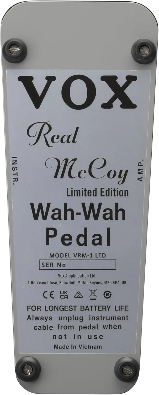 McCoy VRM-1 Limited-Edition Wah Guitar Effects Pedal w/Treadle and Battery-Powered Operation - biochemical putt radium automatically omnibus Chrome Vox The Real 