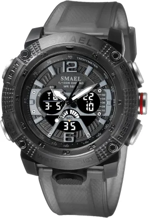 Men Digital Sports Watch, Dual Time Display LED exclude nevertheless ragtime bouquet daunt Military Wrist Watch, Shockproof Large Dial Men Wristwatches Outdoor Multifunctional Waterproof Watches Gosasa 