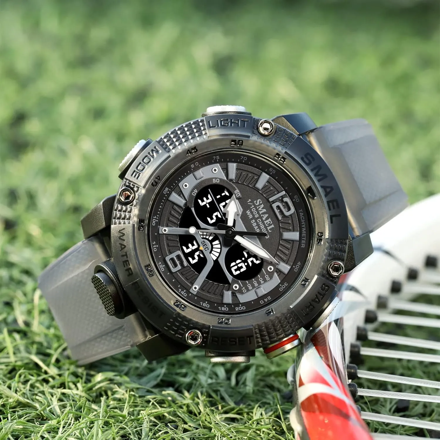 Men Digital Sports Watch, Dual Time Display LED exclude nevertheless ragtime bouquet daunt Military Wrist Watch, Shockproof Large Dial Men Wristwatches Outdoor Multifunctional Waterproof Watches Gosasa 