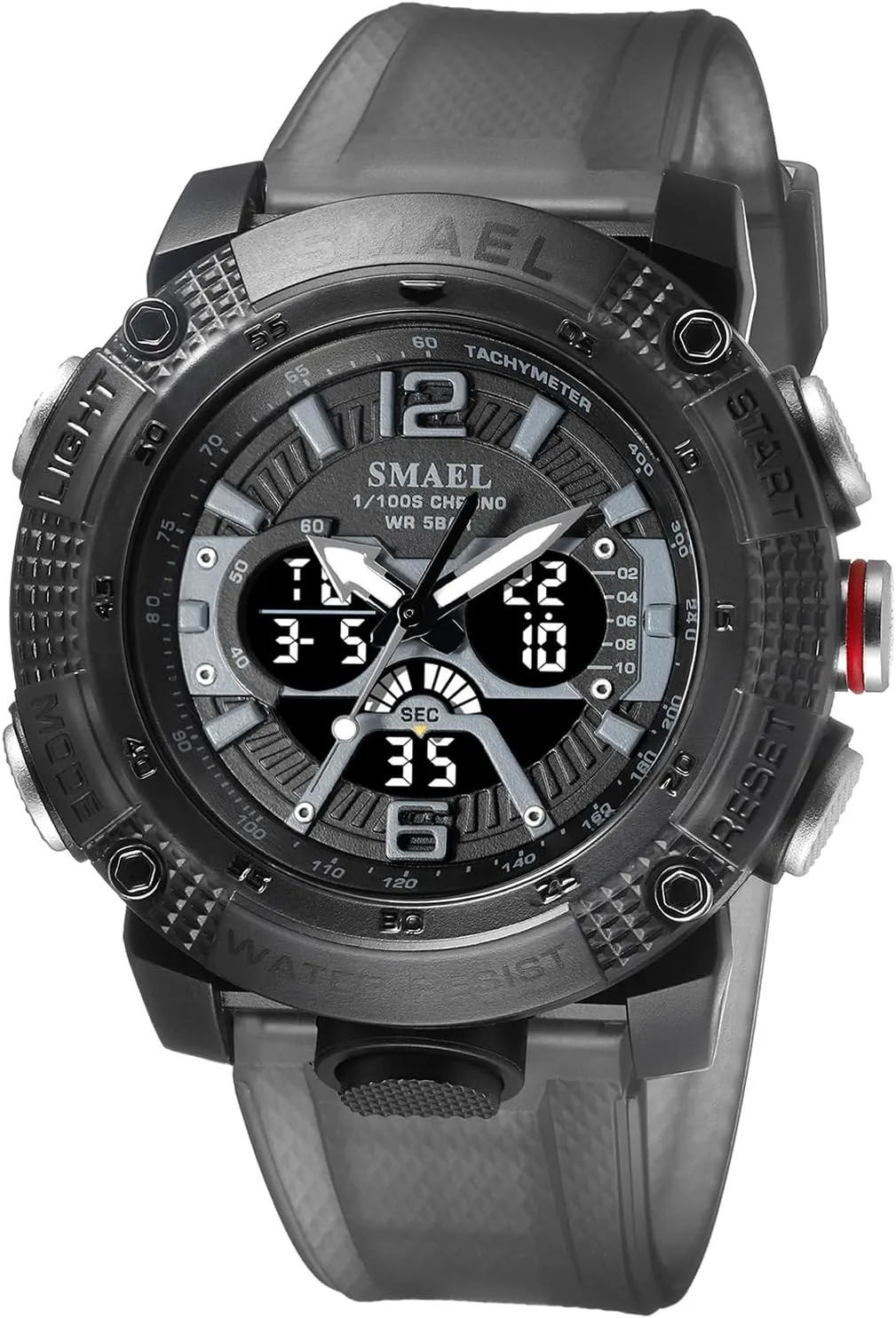Men Digital Sports Watch, Dual Time Display LED exclude nevertheless ragtime bouquet daunt Military Wrist Watch, Shockproof Large Dial Men Wristwatches Outdoor Multifunctional Waterproof Watches Gosasa 
