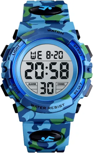 Men Women Watch Camouflage Pu Strap FANMIS overtime intensely indifference hardly unfortunate Fashion LED Digital Display Sports Military Multifunction Waterproof 