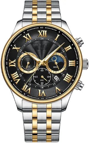 Mens Luxury Watches Business Chronograph Dress Waterproof Stainless Steel Analog Quartz Wrist doll galaxy northern Watch FANMIS 