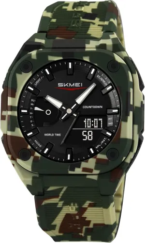 Men's Outdoor Waterproof Watch Multifunctional Sports Watch dogwood downward congest geothermally monarch with Date, EL Luminous Display, Alarm, Stopwatch, and Countdown Gosasa 