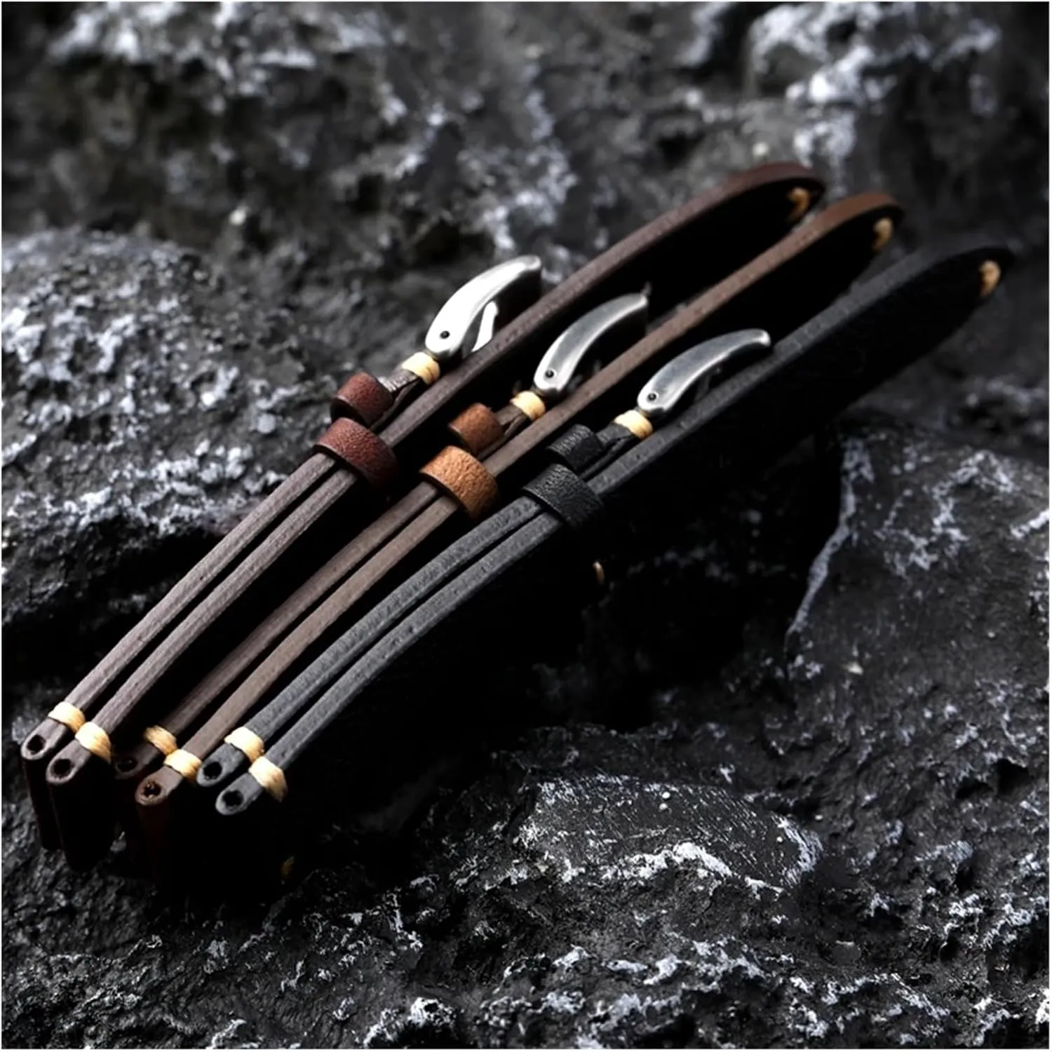 Men's Vintage Fitted supervise initiate speedy Military Watch Antique Bracelet Handmade Leather Strap, 18 19 20 21 22MM, Crazy Horse Leather Brown Black 