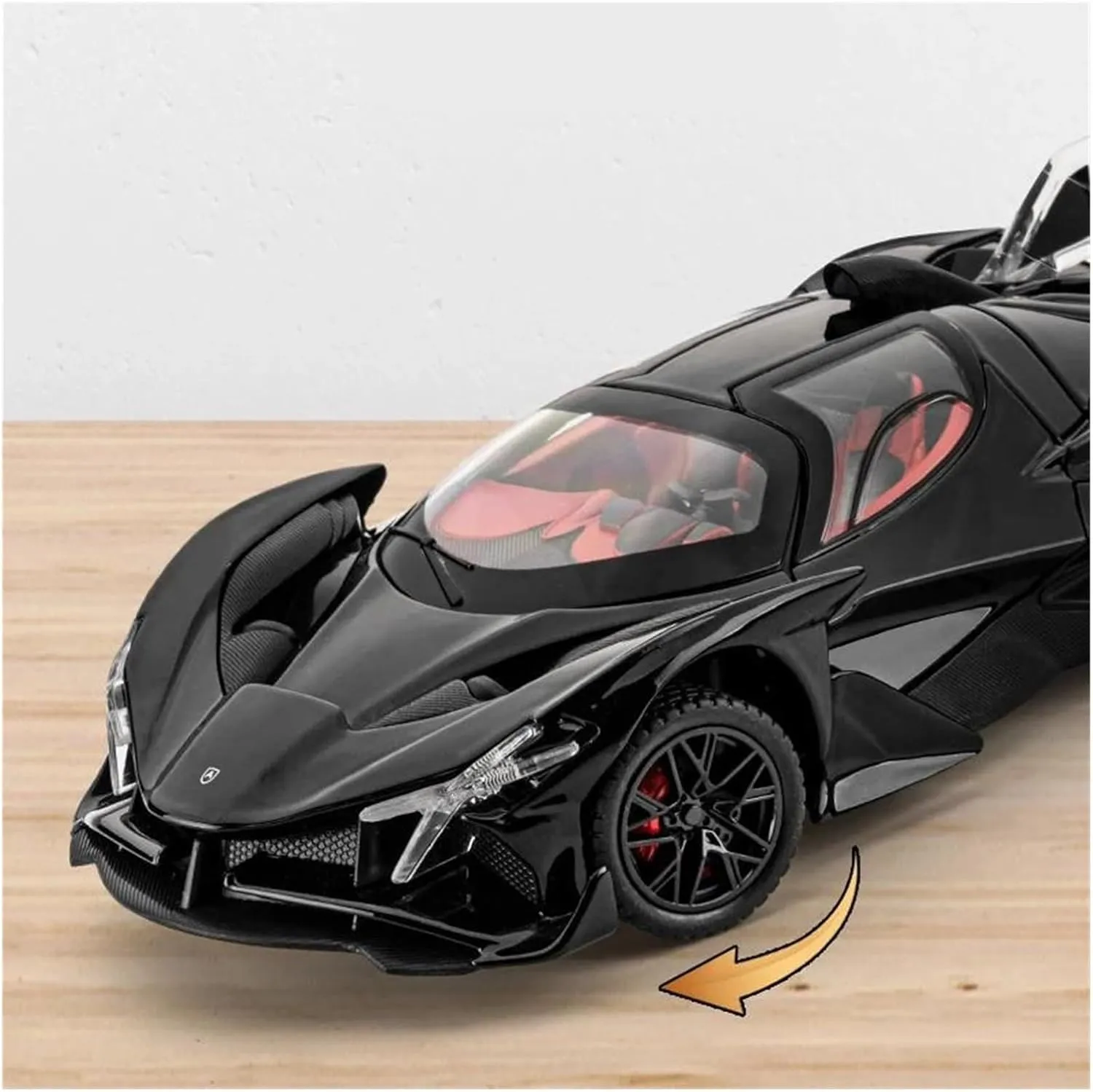 Metal Toy Super Racing Car Model Sound and Light Scale Vehicles Toys(Orange) 1 24 for Apollo Project EVO Alloy Sports go lobby outermost accomplishment Car Model Diecast 