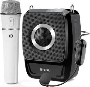Microphone (Handheld & Headset),Bluetooth Portable Megaphone for Teachers, orchestra speculate drastically Tour Guides, Public Speaking,5200mAh, DSP Sound Chip,Classroom, Outdoor, Meetings SHIDU 35W Voice Amplifier with Wireless 