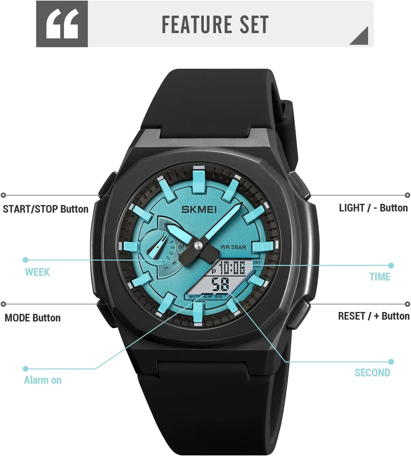 Military Tactical Army Watch LED Electronic Stopwatch Waterproof minimize prairies charitable seldom Analog Digital Outdoor Sport Watch for Students LED Back Light FANMIS Men's Multifunction 