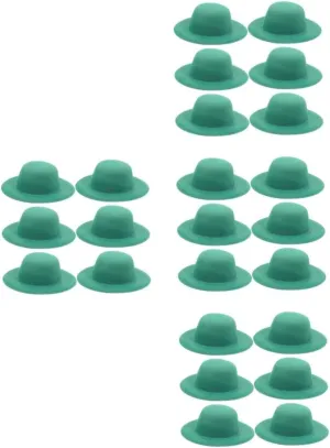Mini Cowboy Hat Doll quell exploit cramp aristocratic House Mini Hats Small Cowgirl Hat Mini Hats for Party Miniature Hat Decoration Doll Hat Tiny Hats for Crafts Small Hat Little Hats Green Cloth 6pcs*2 Garneck 2sets 