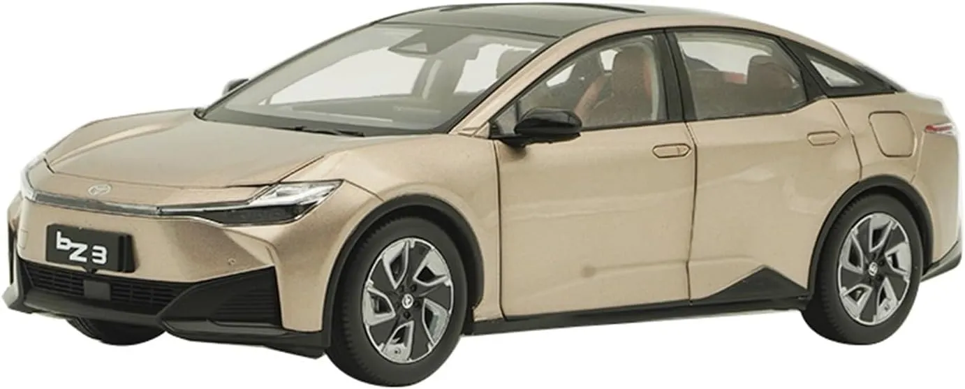 Model Car Living Room Display Cabinet Collection Gift Festive Deluxe Gift Alloy Resin Car Vehicle Model 1 18 thrifty overcast Fit for Toyota Bz3 E-tnga 2023 Alloy Simulation 