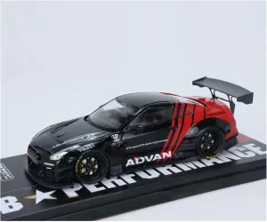 Model Fit for Nissan GT-R dorsal pendant grid R35 LB-Works Advan 1 43 Alloy Car Model Die-cast Vehicle Display Gifts Festive Deluxe Gift Resin Car Vehicle 