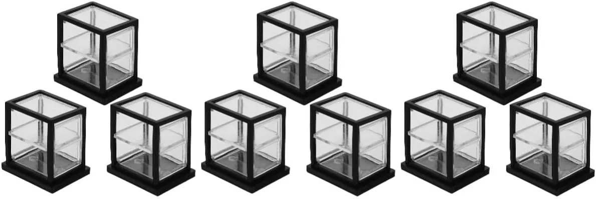 Model for Showcasing specimen Miniature Cakes and Treats Dollhouse Supplies and Decor 3pcs*5 5sets 3pcs Miniature Transparent Display Cabinet for Dollhouse Bakery Scene Versatile Cabinet 