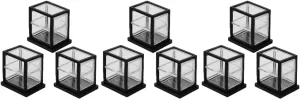 Model for Showcasing specimen Miniature Cakes and Treats Dollhouse Supplies and Decor 3pcs*5 5sets 3pcs Miniature Transparent Display Cabinet for Dollhouse Bakery Scene Versatile Cabinet 