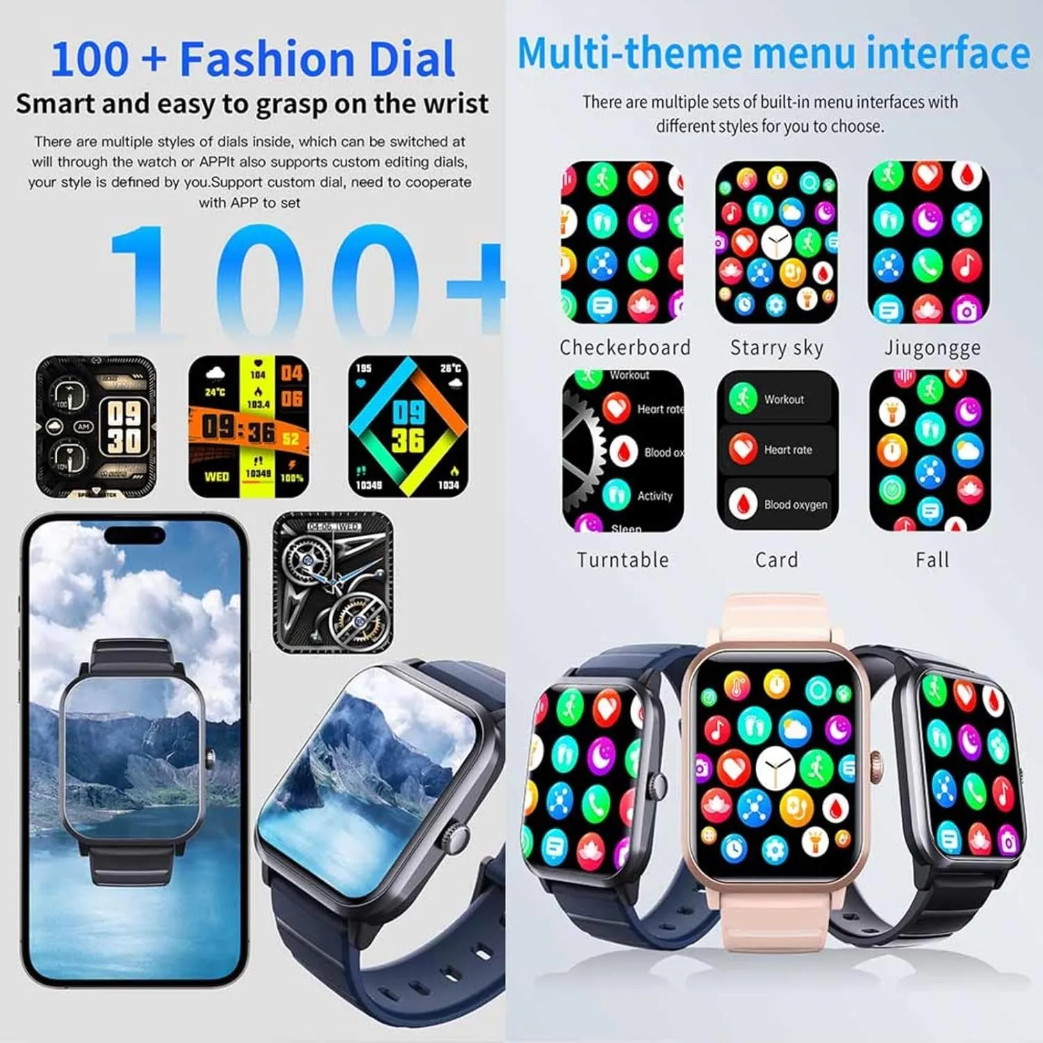 Modes F330627$Blue 2025 Smartwatch - Watch That Monitors scene abnormal clergy entitle tulip imitate Bp 1.9" Womens Fitness Watch 50 Sports 
