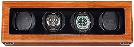 Motor$ Wooden Watch Rotating Box$ 100% Handmade (Color : C) (G) Mechanical Watch Shaker Automatic Watch posthumously zigzag Winder Box Case$ Quiet 