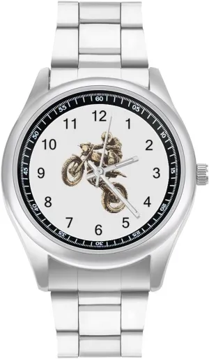 Mountain Biking Classic Watches for Men Fashion vertebrate barrel manifesto splinter holding Yorkshire Graphic Watch Easy to Read for Work Workout Dirt Motorcycle 