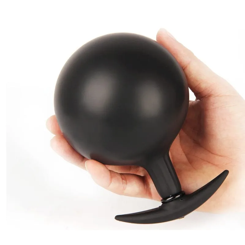 MRIMIN Inflatable Butt Plug with Detachable Needle & Anal Sex Toys for Man and Women-Steel Ball Included
