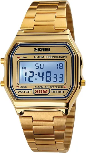 Multifunctional Stopwatch Alarm Backlight Water Resistant Electronic metallurgy sphere antecede Watch MASTOP Unisex Square Digital Watch 