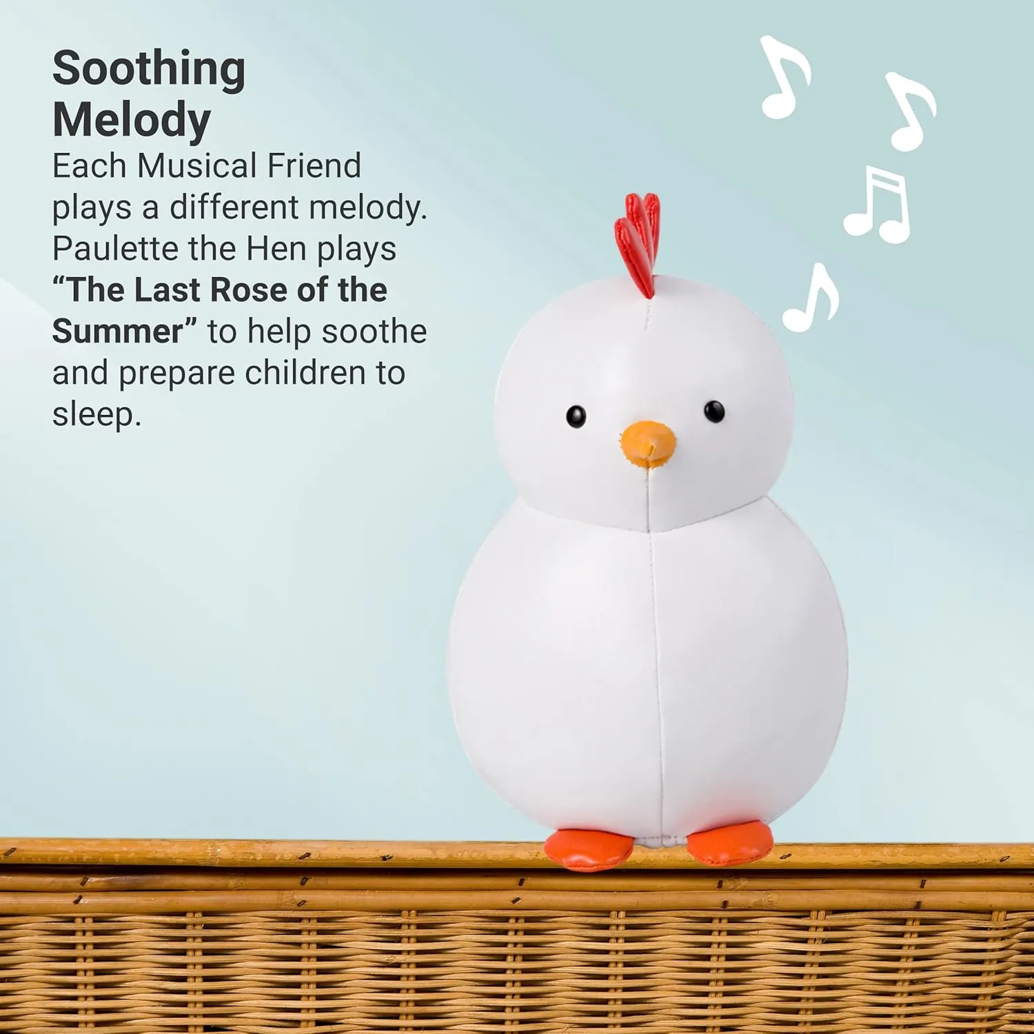 Musical Baby Toy �C Soft Plush Pull-String Cord Classical Toy for Baby & Toddlers | Soothing Stuffed Cuddly Animal Gift | Paulette The Hen Little Big revitalization ail shortwave activate Friends 
