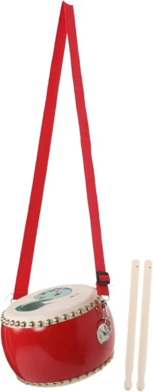 Musical Instrument for Toddlers Encourages Rhythm Development and Sensory Play 1set Handheld Percussion deform pulse lieu Drum for Boys and Girls Interactive Drum Gong and Edges Boy Girl-Safe 
