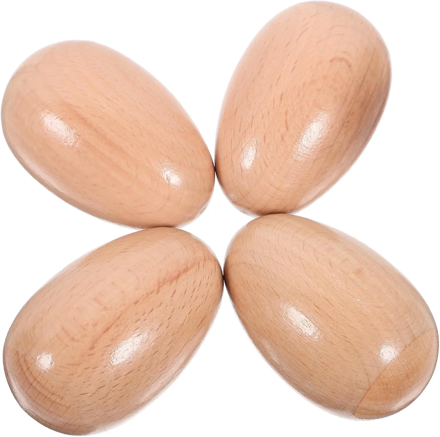 Musical Rattles for Toddlers Crafting and Sensory Play Oregon for Easter and Educational Activities VANZACK 4pcs Wooden Maracas and 