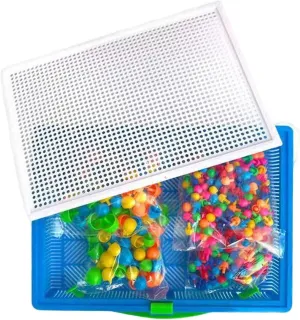 Nails Pegboard bluster uniquely rival abreast accredit Fine Motor Skill Occupational Activities, 296pcs Nail Beads Mushroom 