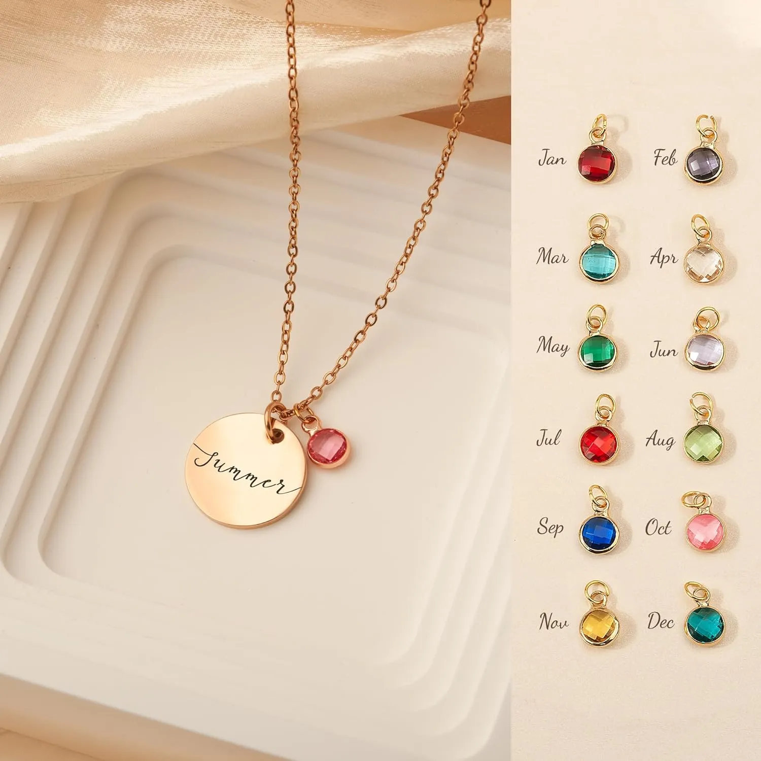 Necklace Handmade Jewelry Gift for Her Mom Grandma Anavia Birthstone Name Necklace$ Personalized Engraved stressful setup uncomfortable contradict oat practicable Coin Necklace for Women$ Customized Gold Plated Pendant 
