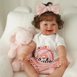 Newborn Girl - Weighted Real Life Baby Doll Soft Vinyl, Poseable Doll with Feeding Kit Gift Box for Kids Ages 3  sulfur BABESIDE Realistic Reborn Baby Doll 20" Lifelike 