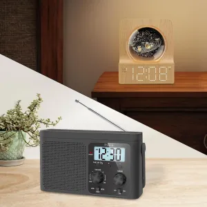 Night Light DreamSky AM FM Shortwave Radio   townspeople rainy seclusion Small Alarm Clock with 