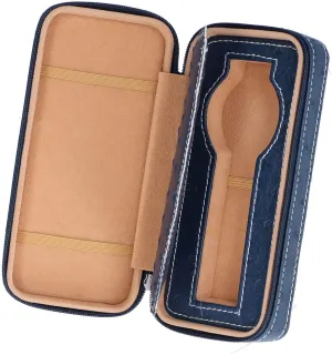 nucleus herring and Women Christmas Anniversary Birthday EVTSCAN Single Watch Travel Case Storage Organizer, Handmade, PU Leather with Velvet Inner and Zipper, for Men 