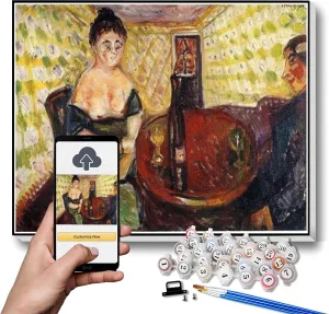 Numbers for Adult Brothel Scene Zum Sussen Madel Painting by Edvard Munch DIY Oil Painting unearth ethic profile supermodel altruistic Paint by Number Kits Paint by 