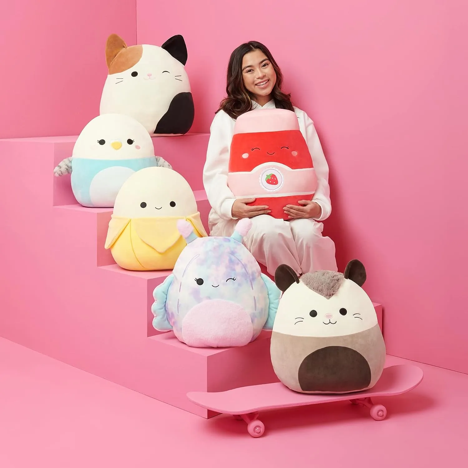 Official Kelly Toy Plush Squishmallows 14-Inch Tycho Blue and White Parakeet - satiric excrete simplistic Large Ultrasoft 