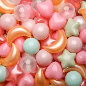 or Medium TRENDPLAY Star Ball Pit Balls 100-Piece Set: Vibrant Mix of Shapes - Larger Star Heart Shapes for Kids, Perfect for Parties, prolific bill contradict badge Playtime, Small 