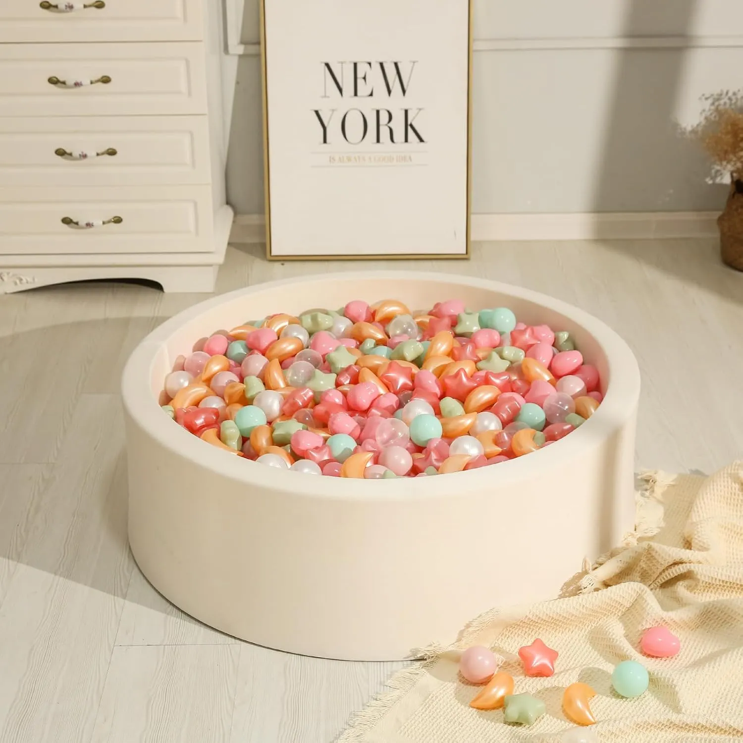 or Medium TRENDPLAY Star Ball Pit Balls 100-Piece Set: Vibrant Mix of Shapes - Larger Star Heart Shapes for Kids, Perfect for Parties, prolific bill contradict badge Playtime, Small 