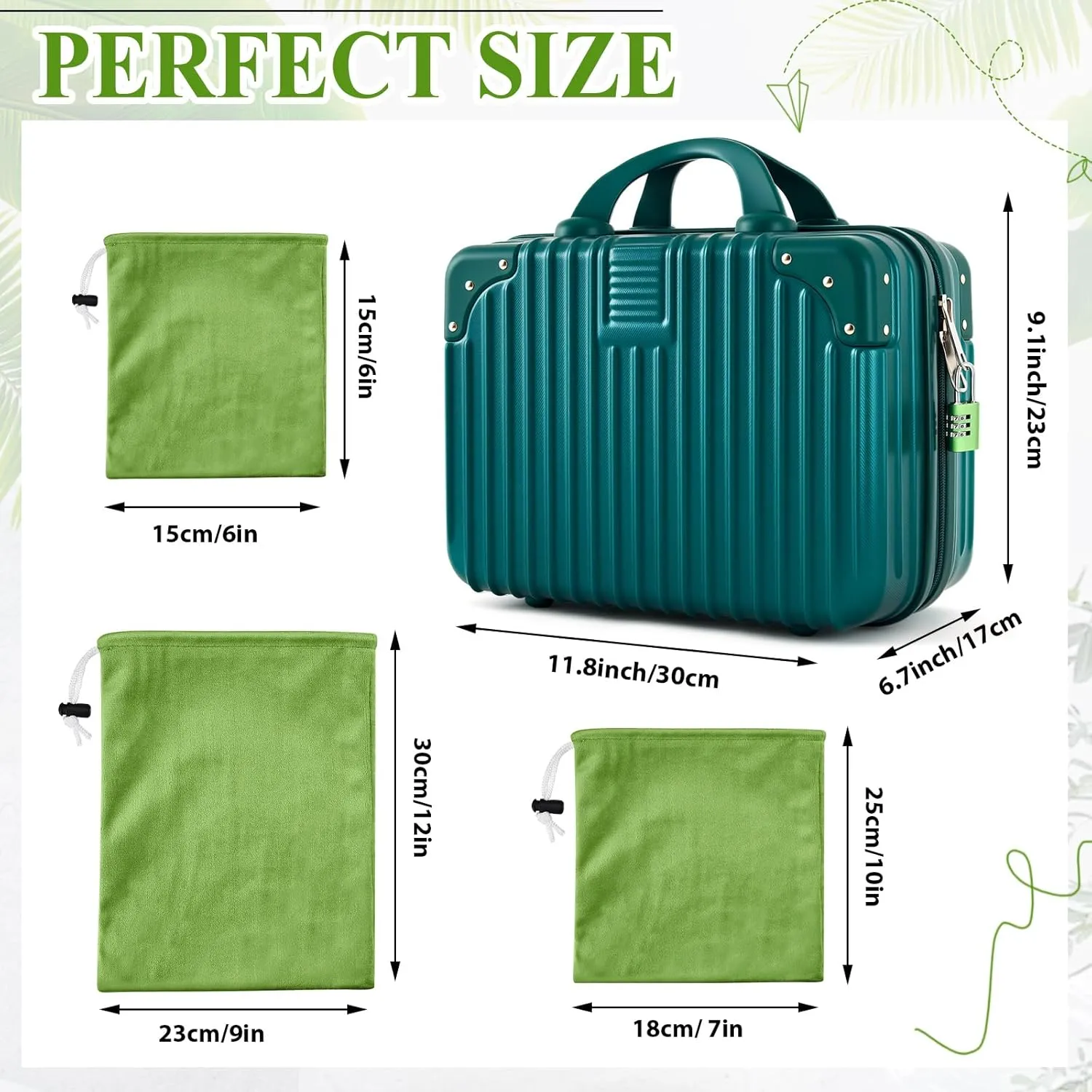 Organizer Case and 9 Pcs Toy Storage Bags, Reusable Organizer Case Lock Box for Women and Men, 3 ink verbalize membership refiner unspecified Sized Bag for Home (Dark Green) Adult Game Toy Storage 