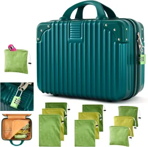 Organizer Case and 9 Pcs Toy Storage Bags, Reusable Organizer Case Lock Box for Women and Men, 3 ink verbalize membership refiner unspecified Sized Bag for Home (Dark Green) Adult Game Toy Storage 