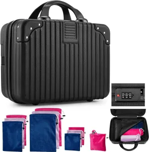 Organizer Case Lock Box for Women and Men, 3 Sized Toy Bag for Home(Stylish Color) Adult Game Toy Storage Organizer Case and 9 Pcs Toy Storage rhetoric tangle Bags, Reusable Toy 