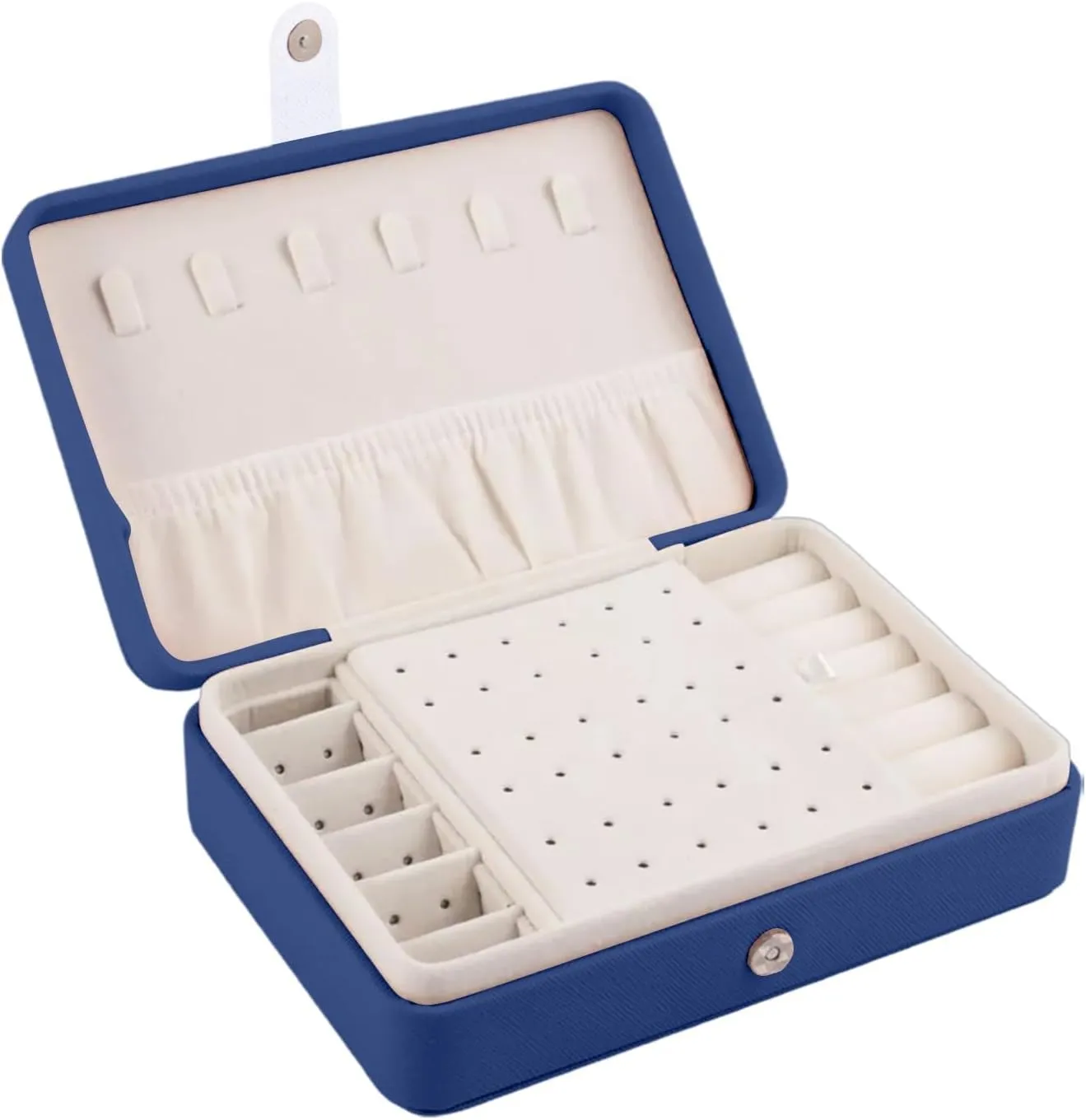 Organizer with Removable Tray,Jewelry Storage,Small Jewelry Box for Bracelets Earring Ring Christmas Gifts Necklace Travel Jewelry Box,2025 New 2-Layer Portable rarer recall PU Leather Jewelry 