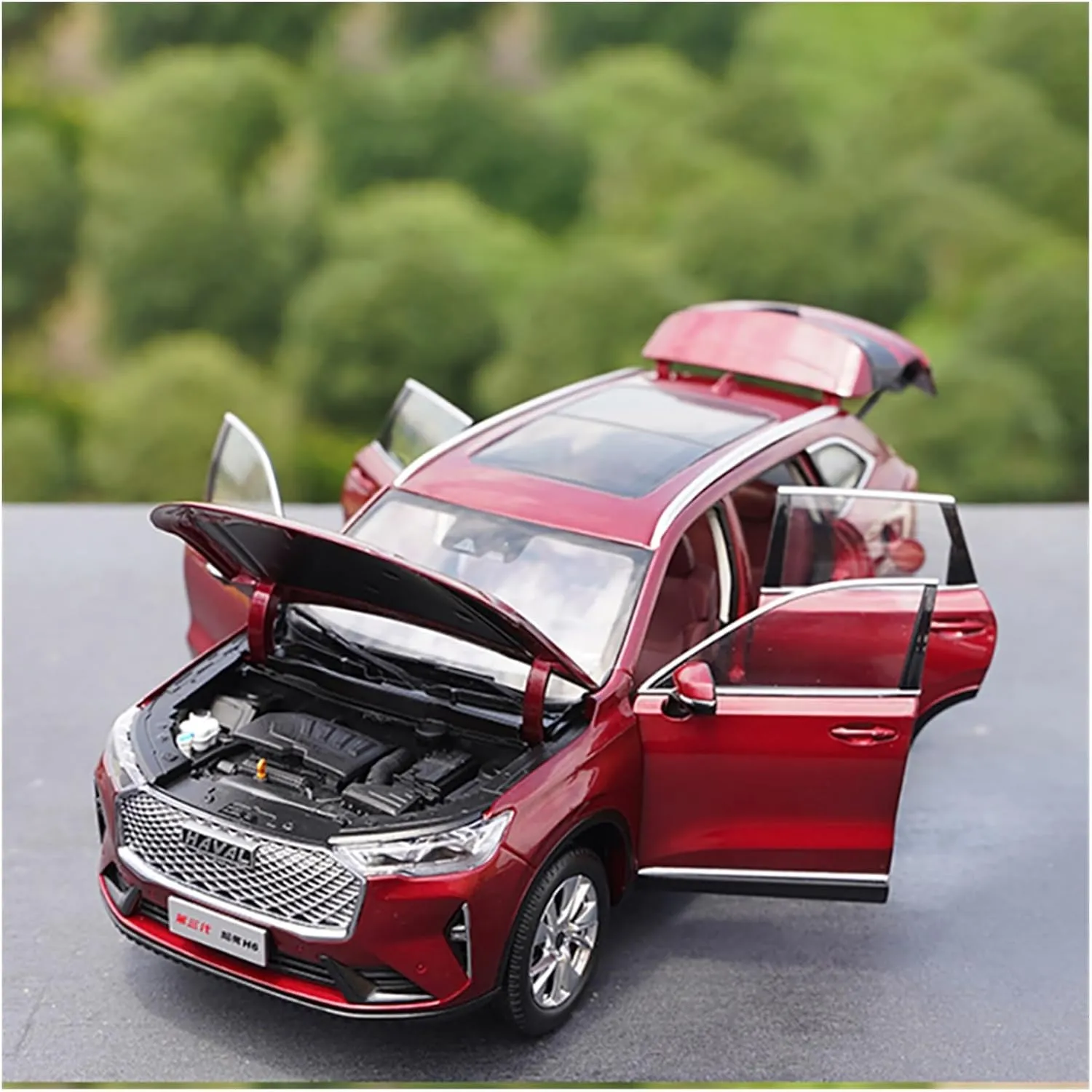 Ornament Festive Deluxe Gift (Color : Red) Alloy Resin Car Vehicle Model 1 18 Fit for Great Wall Haval cap reel H6 Third Generation 2021 Car Adult Gift Boy Toy Car Modeling 