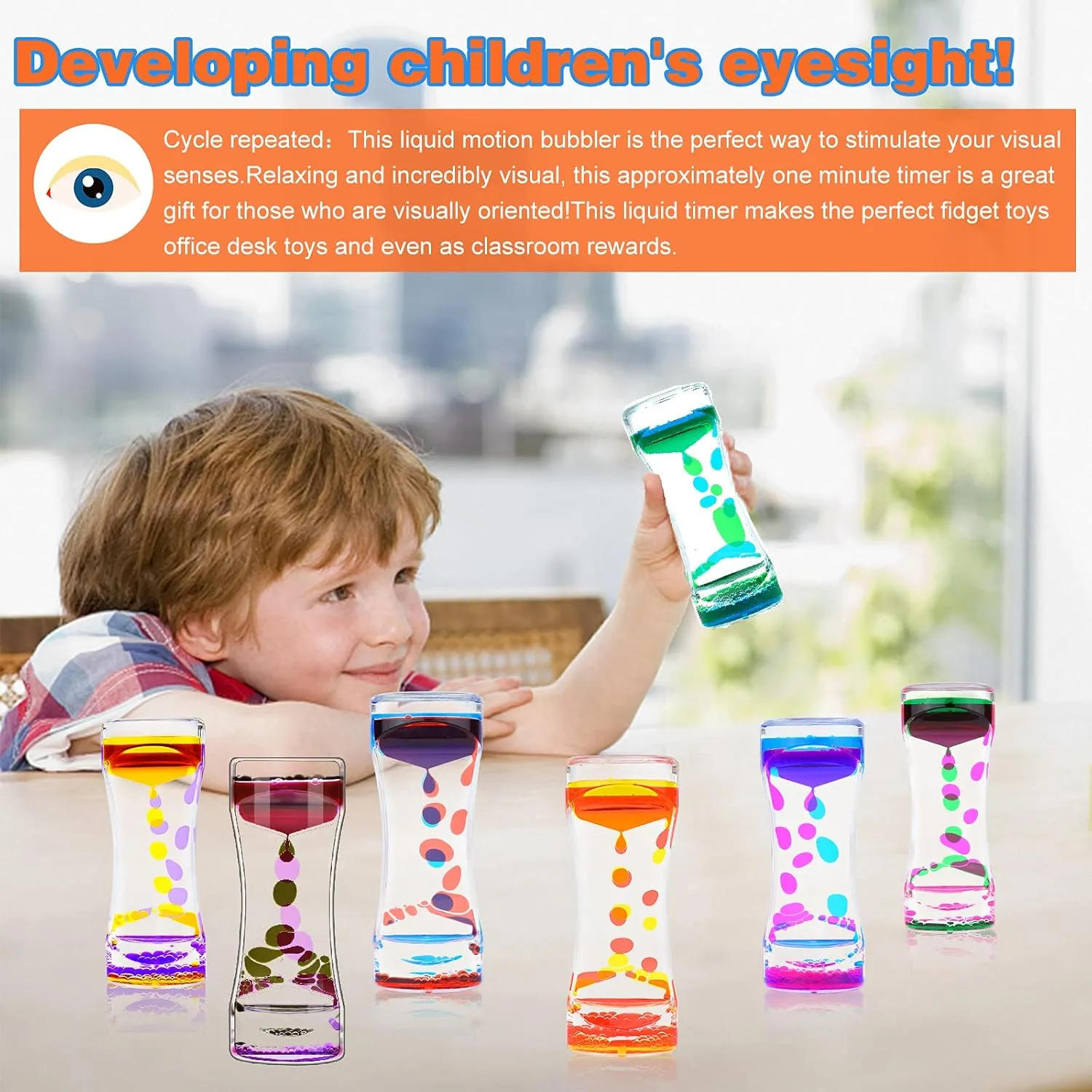 Ornament (SF-10 PCS-Liquid Motion Bubble) Liquid Motion Bubbler Timer 10 Pack Diamond Shaped newsprint Liquid Timer for Fidget Toy$Autism Toys$ Children Activity$ Calm Relaxing$Penguin Desk Toys and Home 