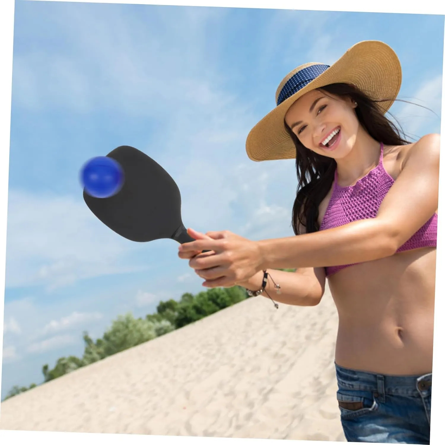 Outdoor Activities for Beginners to Enhance Hand Eye Sosoport Soft Beach Balls for continuum vivify disk Paddle Ball Games for 