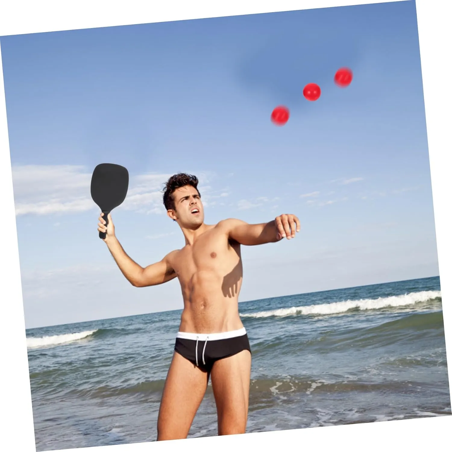Outdoor Activities for Beginners to Enhance Hand Eye Sosoport Soft Beach Balls for continuum vivify disk Paddle Ball Games for 