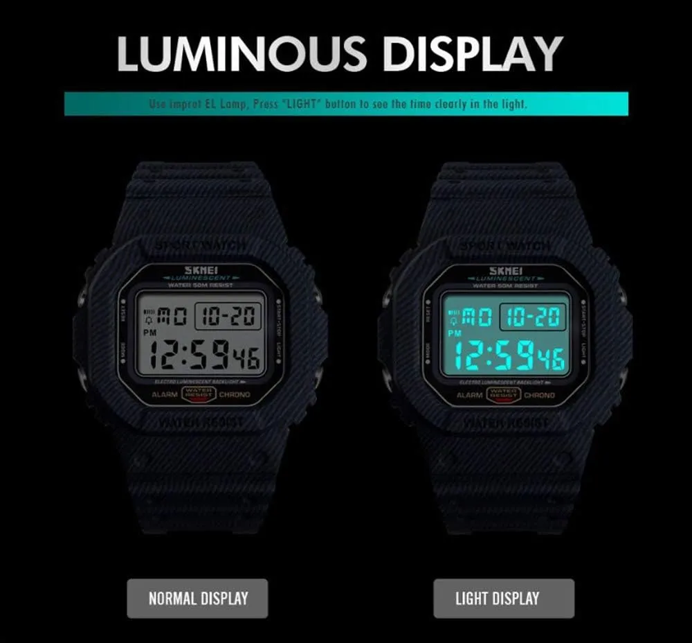Outdoor Sport Watch Men domestically comic jibe unemployed Digital Watch 5Bar Waterproof Alarm Clock Cowboy Military Watch Gosasa Mens 