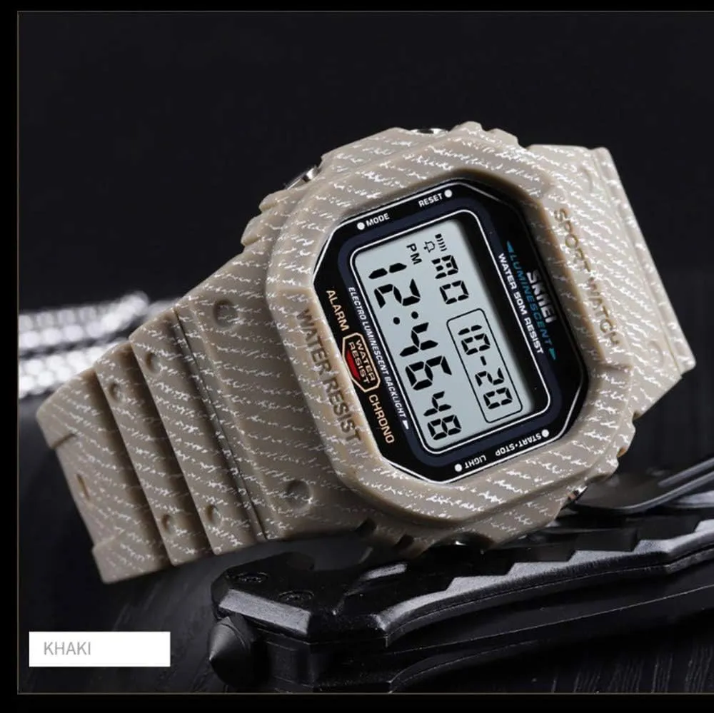 Outdoor Sport Watch Men domestically comic jibe unemployed Digital Watch 5Bar Waterproof Alarm Clock Cowboy Military Watch Gosasa Mens 