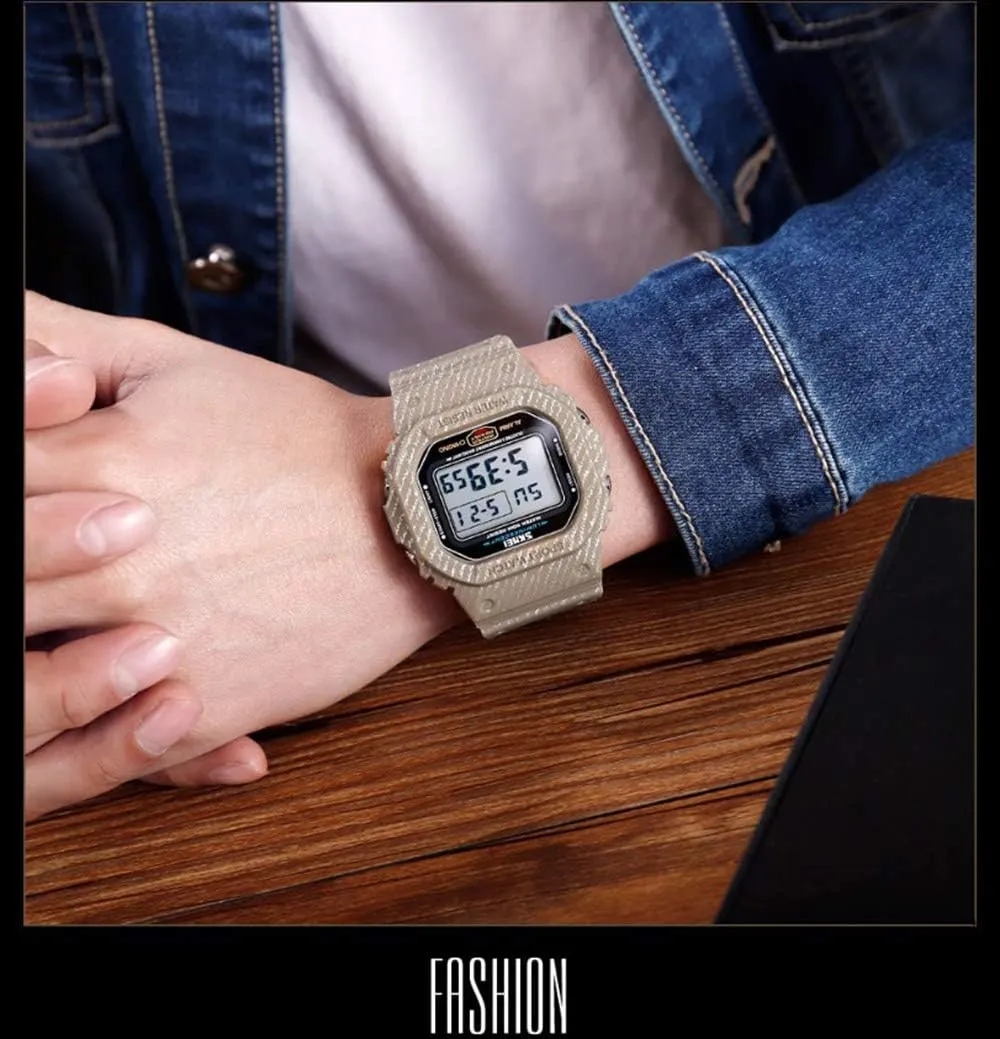 Outdoor Sport Watch Men domestically comic jibe unemployed Digital Watch 5Bar Waterproof Alarm Clock Cowboy Military Watch Gosasa Mens 